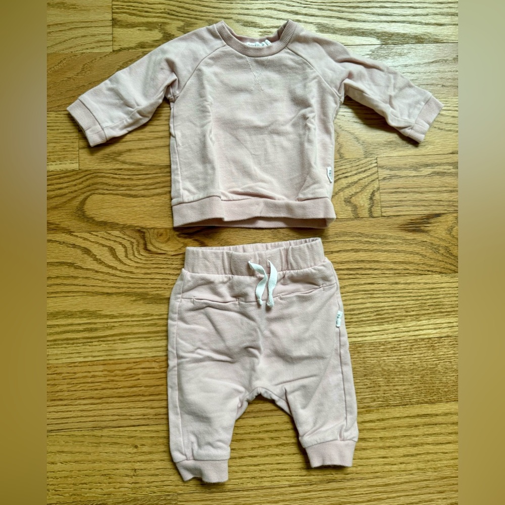 Miles the label blush pants and sweatshirt set 3 months